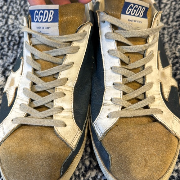 Golden Goose Superstar - leather - blue, tan & white design - have been re-soled - Picture 6 of 12